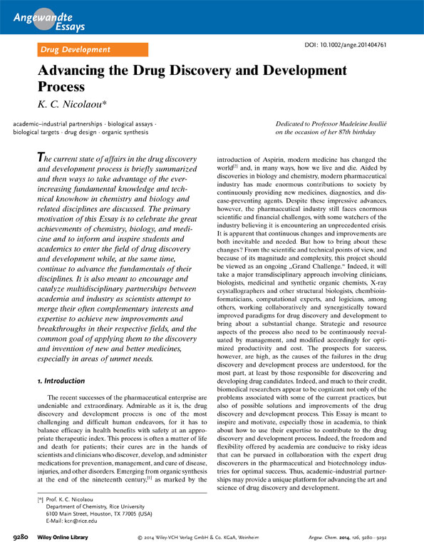 Advancing the Drug Discovery and Development Process