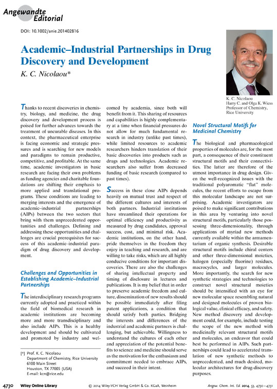 Academic–Industrial Partnerships in Drug Discovery and Development